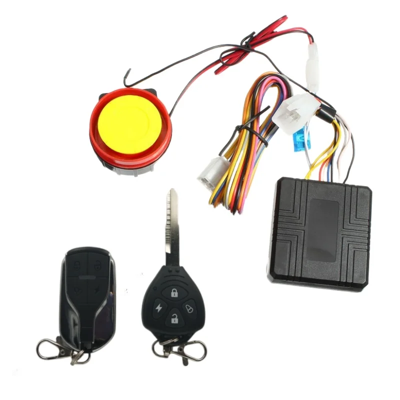 Motorbike Burglar Alarm Accessories With Remote Control + key 12V Motorcycle Theft Protection Remote Activation motorcycle alarm accessories