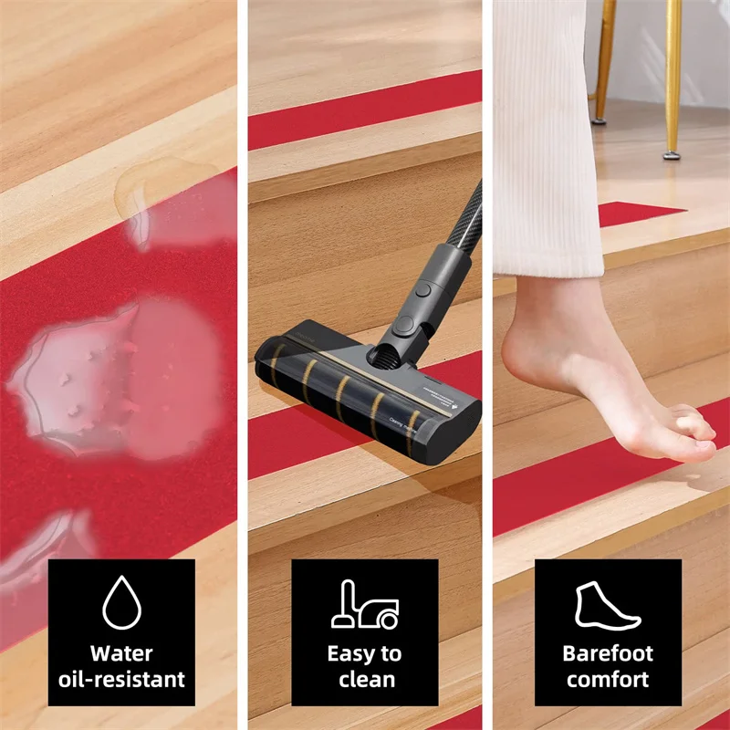 5cm*5m Red Anti Slip Tape Safety Non-Slip High Grip Adhesive Flooring Sticky Strip Steps Tread Waterproof Hazard Warning Sticker