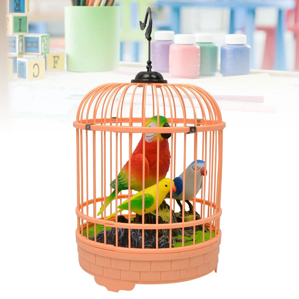

Induction Child Bird Cage Realistic Sounds and Movements Kids Chirping Birdcage