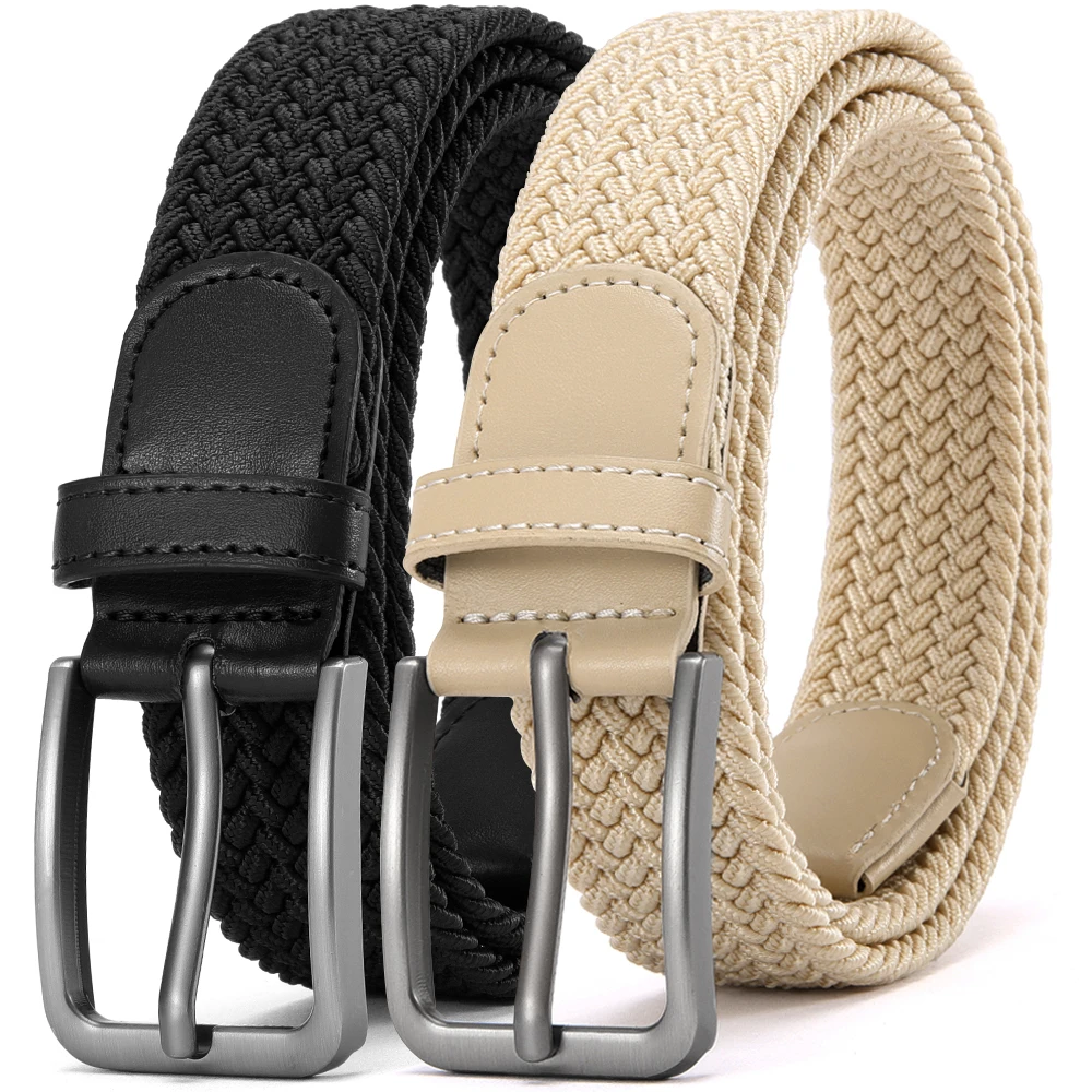 Elastische Gürtel für Herren, Unisex, lässig, gewebter Gürtel für Herren, Outdoor, Klettern, Training, Arbeitsgürtel mit Jeansgürtel für Damen, 115 cm