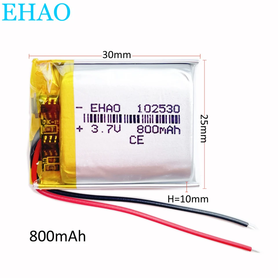 Batteria LiPo Ai Polimeri Di Termistore NTC Da 3,7 V 800 MAh 2,96 - Foto 6