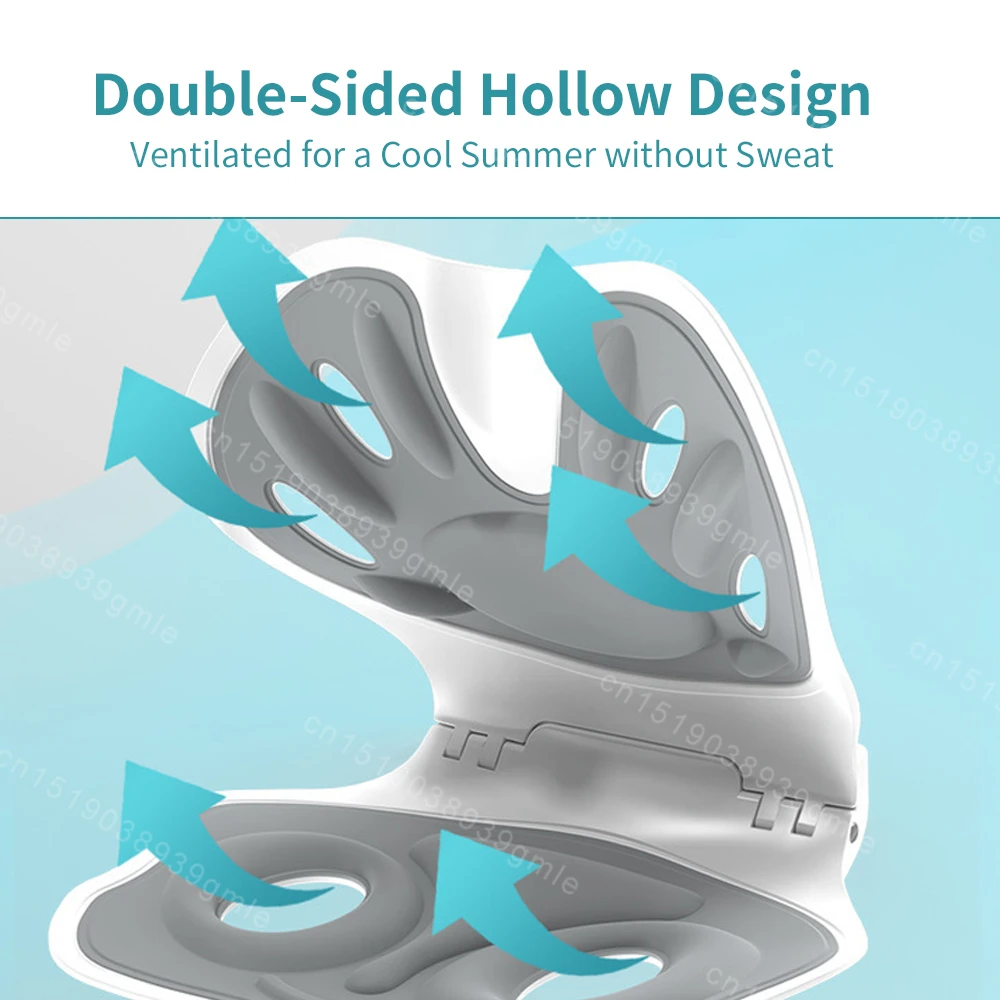 Foldable Lumbar Support Cushion Ergonomic Waist Protection Mat Long Sitting Comfortable Tool Support Cushion Relieve Back Pain 5