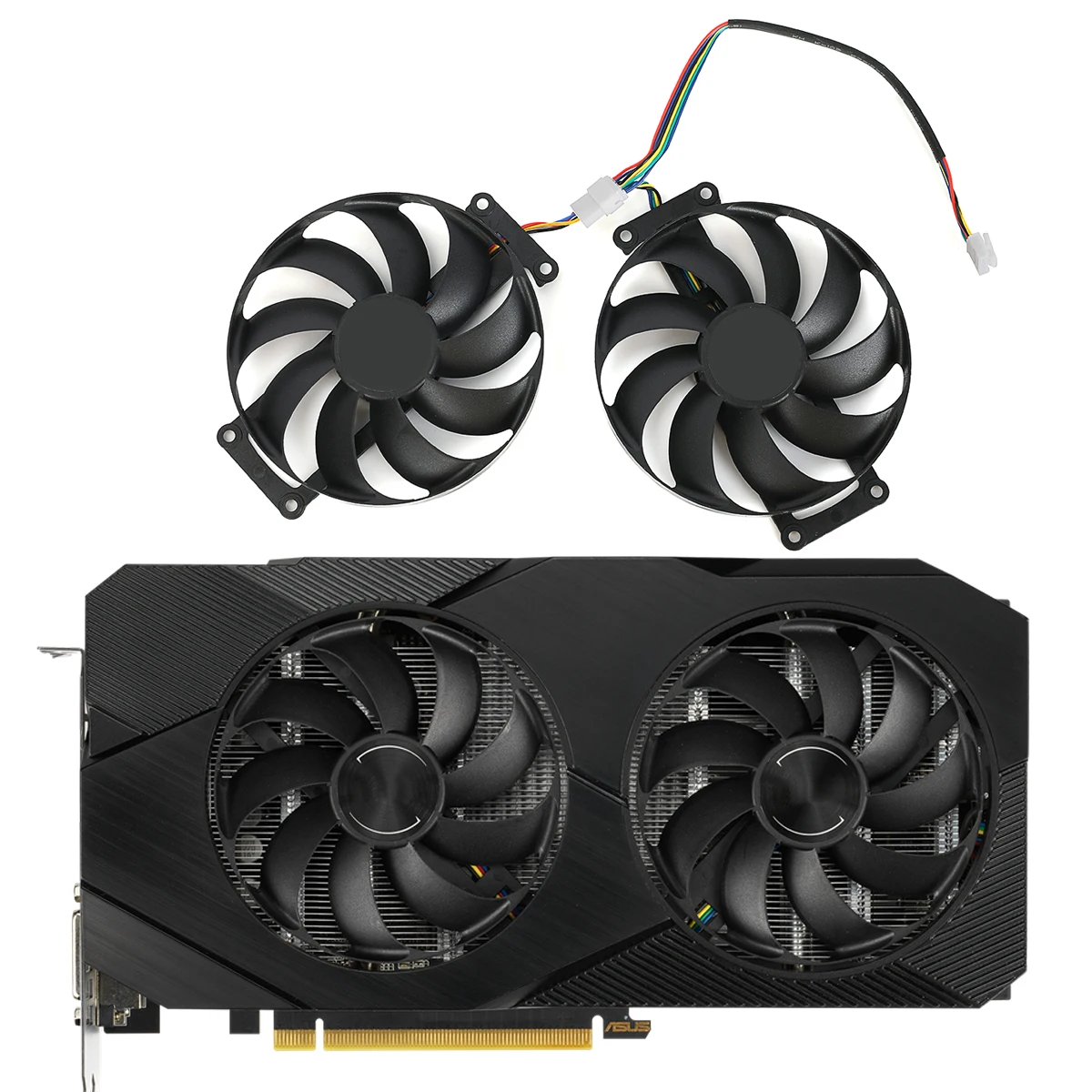 Video Card Fan Replacement For ASUS Dual RTX 2060 2070 SUPER EVO V2 OC