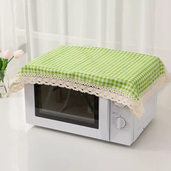 Plaid Printed Cotton Linen Dust Covers - Stylish and Functional Household Protector - S 40 X 60cm (Green Dust Cover)