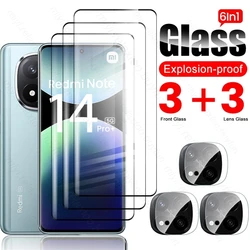 Premium 9D Curved Tempered Glass Screen & Camera Protector 6 - in - 1 Set for Note14ProPlus (6In1 3Front 3Lens)