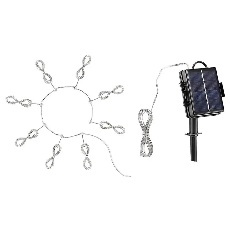 Garden Umbrella Light 104 LED Outdoor Waterproof IP67 AA Battery/Solar Powered Lamp String for Garden Patio solar umbrella lights