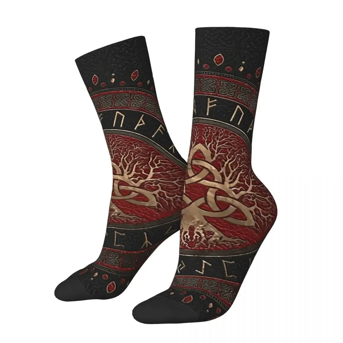 

Hip Hop Retro Tree Of Life Crazy Men's Socks Viking Unisex Street Style Seamless Printed Funny Novelty Happy Crew Sock Boys Gift