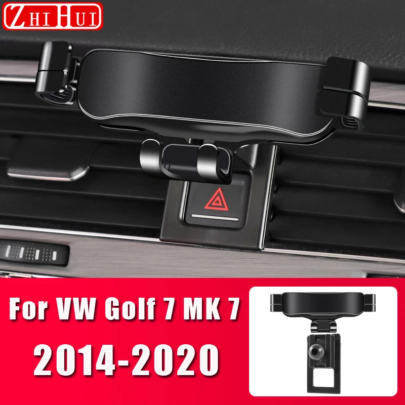 자동차 휴대폰 홀더, 폭스바겐 VW 골프 7 8 MK7 MK8 Sportsvan 에어 벤트 마운트 브래킷, LHD용 중력 브래킷 스탠드