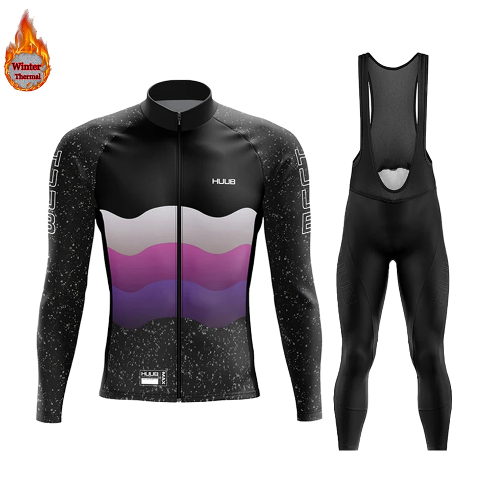 2023 New Huub Winter Cycling Clothes Long Sleeve Clothing Riding Jersey Set  Thermal Fleece Maillot Ropa Ciclismo Invierno Warm - Cycling Sets -  AliExpress