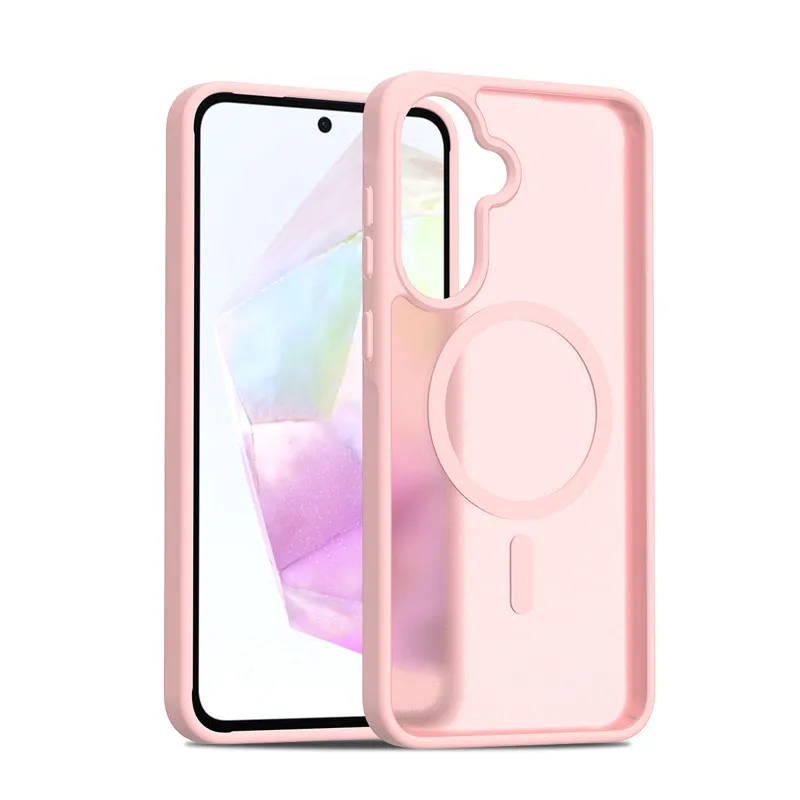 Enhanced Anti-Drop Magnetic Phone Case with Matte Translucent Finish
