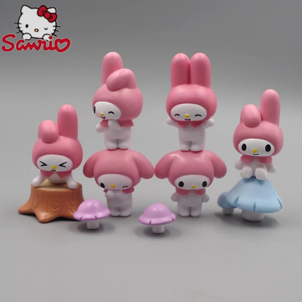 

Sanrio Figures My Melody Toys Kawaii Anime Pink Doll Cake Room Decorative Model Kids Christmas Birthday Gifts for Girls Friends