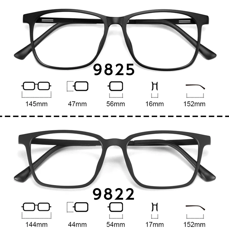 Men Myopia Sunglasses HONGMEI Ultra Light Fashion Square Comfortable Big Eyeglasses Pure Titanium Optical Prescription Men's Glasses Frames
