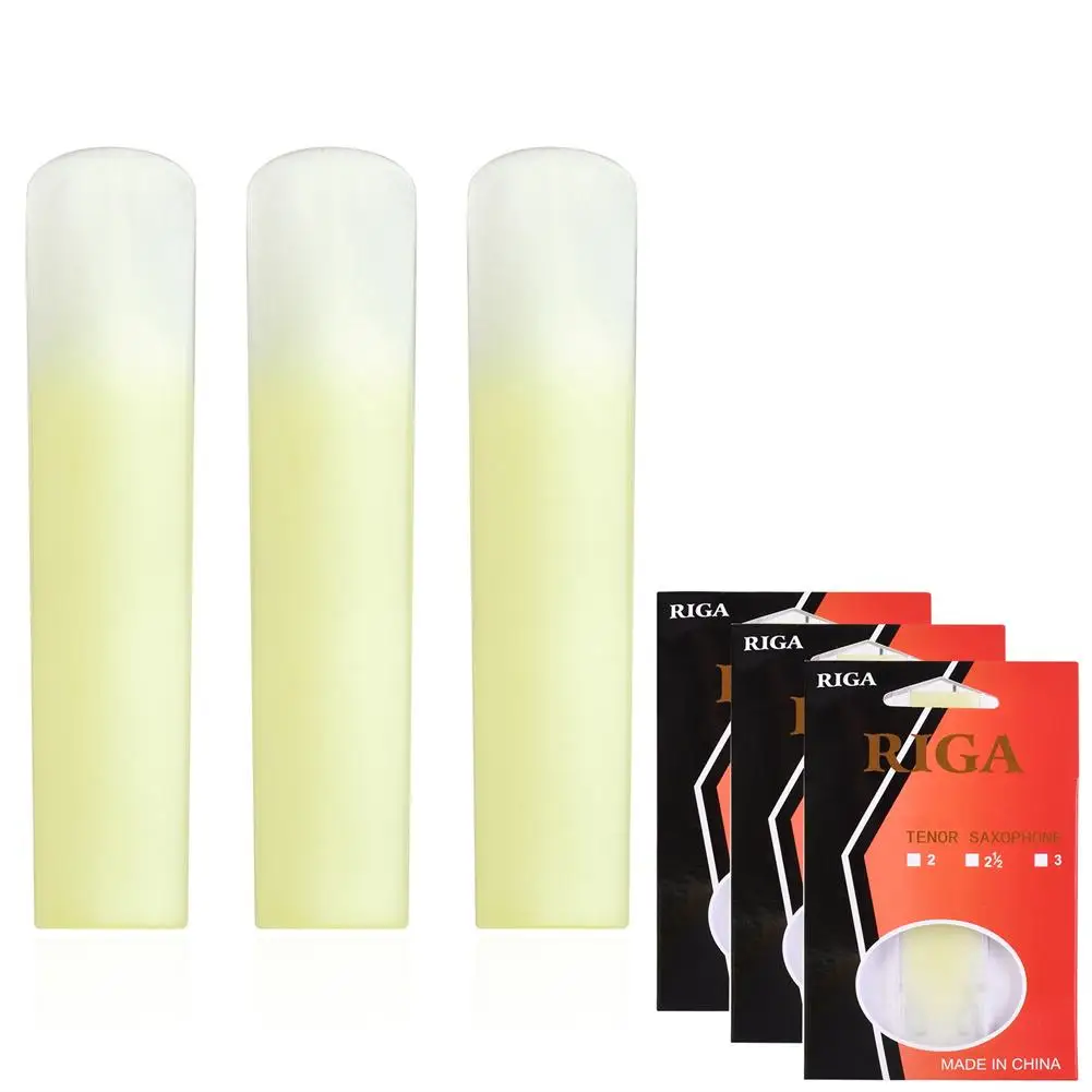 3 Pz/Set Resin Sax Reeds Tenore Sassofono Resin Ance Resistente All'Usura Canne Generali Durezza 1.5/2.0/2.5