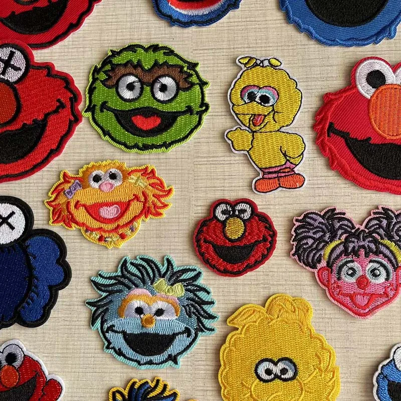 Sesame Street Iron Patches  Elmo Large Embroidered Patch - Cartoon Cute  Patch Iron - Aliexpress