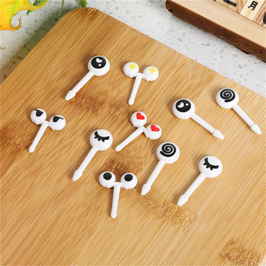 Description Picture 4 of item10pcs Animal Cute Fruit Fork Mini Cartoon Kids Snack Cake Dessert Food Pick Toothpick Bento Lunches Party Decor Random Color