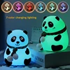 Panda Silicone Lamp Eye Protection Patting Lamp Bedroom Bedside Decoration Baby Toys Night Light 7 Colour Rechargeable LED Light 5