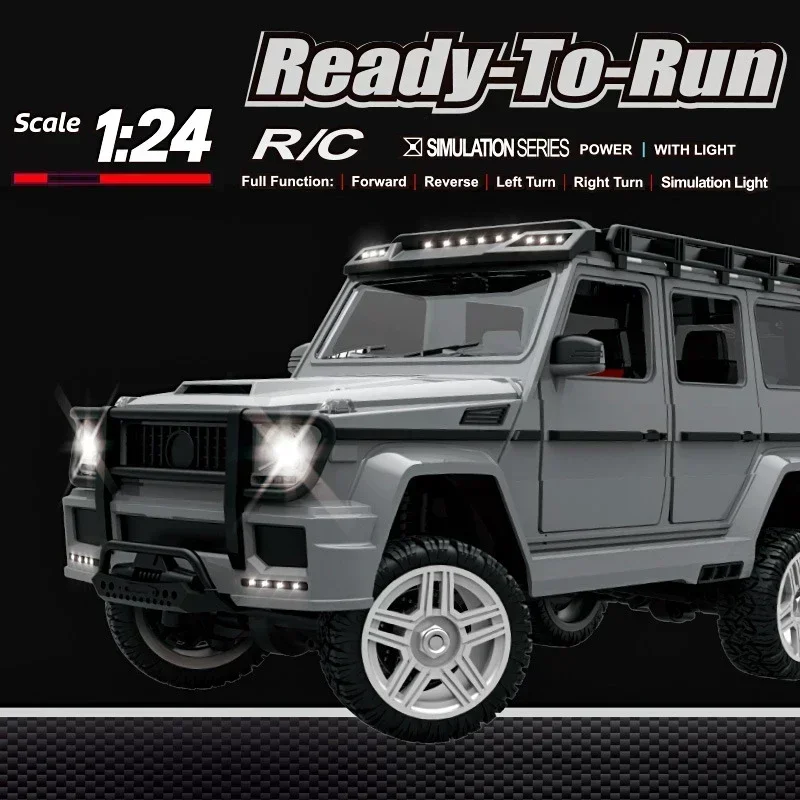 

1:24 Scale Alloy Off Road Remote Control Vehicle Sg-2401 Rc Car All-terrain 10km/h 1:24 Led Light Off-road Truck Boys' Toy Gift