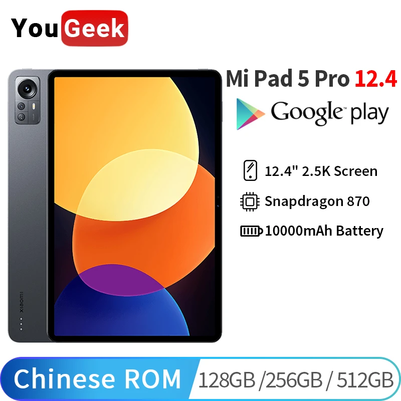 Google Play Xiaomi Tablet 5 Pro Mi Pad 5 Pro 12.4 Inch Snapdragon 870 Octa  Core 10000mah Battery 50mp Dual Camera Chinese Rom - Tablets - AliExpress