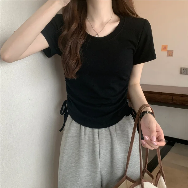 Women Summer Short Sleeve O Neck Tee Tops