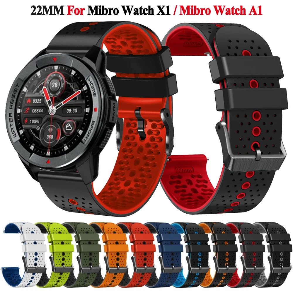 

Watchband For Xiaomi Mibro Watch X1 A1 Strap Smartwatch Replacement Bracelet Watch Band Accessories Sport Silicone Wristband