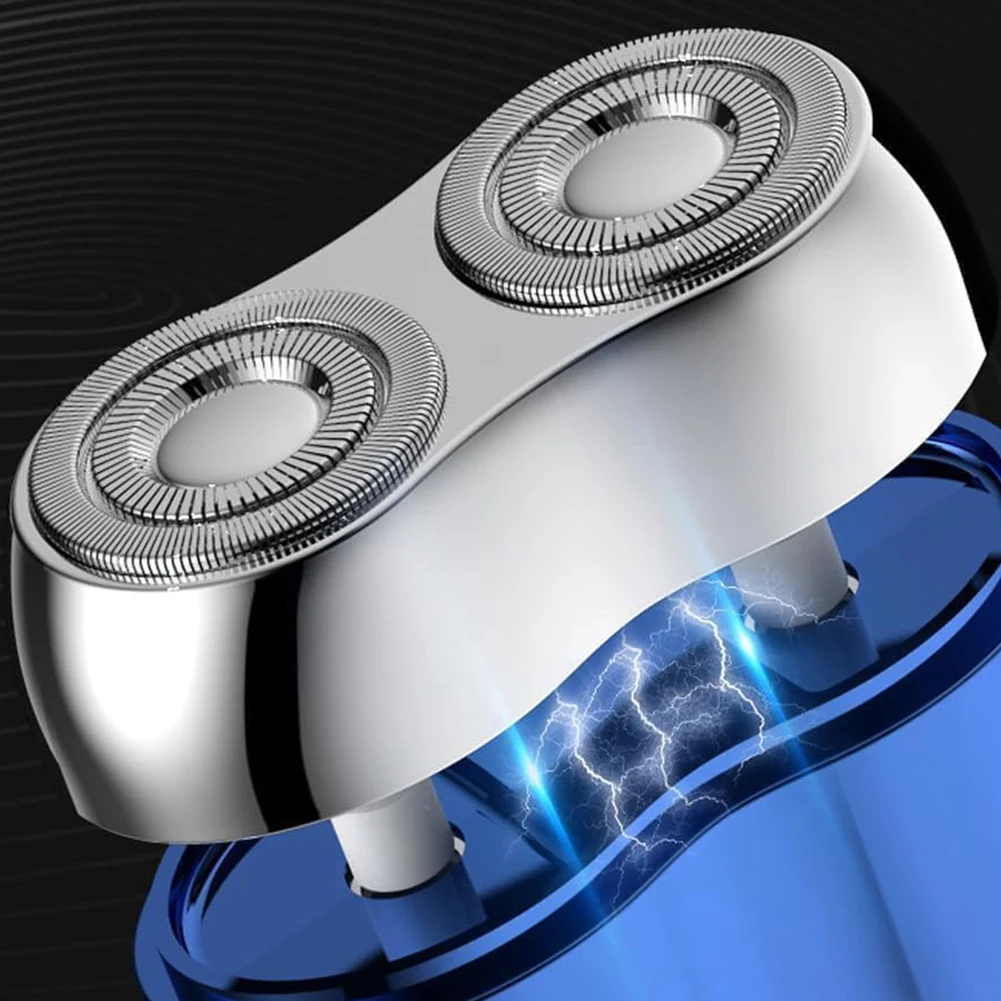 Mini Electric Shaver for Men Double Head Electric Razor Waterproof Pocket Razor Rechargeable Beard Trimmer Magnetic