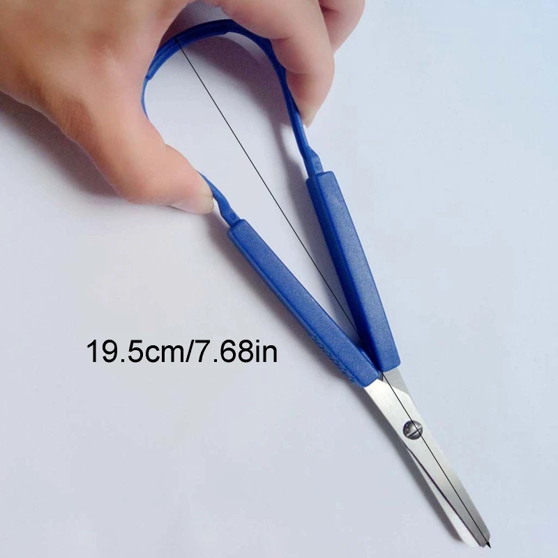 6pcs Colorful Loop Scissors for Kids Easy Grip Self-Opening Scissor Safety Round Tip Adaptive Cutting 85DD