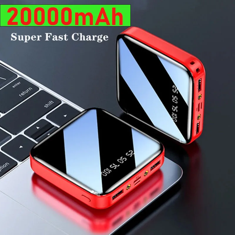 

20000mAh Mini Power Bank Portable Charger External Battery Pack Powerbank for IPhone 14 13 X Samsung S22 Huawei Xiaomi Poverbank