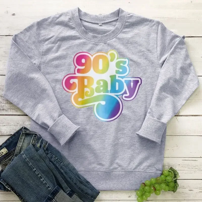 30th Birthday Sweatshirt 90's Baby Retro Colors 1991 The Nineties - Hello Dirty Thirty  Unisex Crewneck Sweatshirt 100% cotton