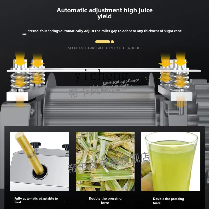 ZZ juicer stainless steel device automatic electric stall sugarcane machine 3