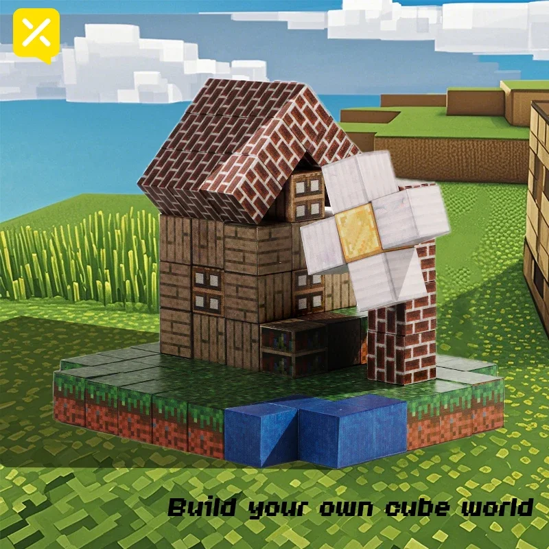 105PCS Magnetic Cube Garden Building Children's DIY Educational Toys Cube Sensory Building Birthday Daily Holiday Gift