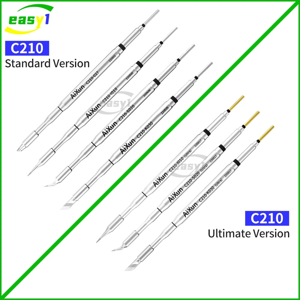 

AiXun C210 Soldering Iron Tips Ultra/Stand Version Hight Quality Tin Plating Replace Soldering Station Welding head