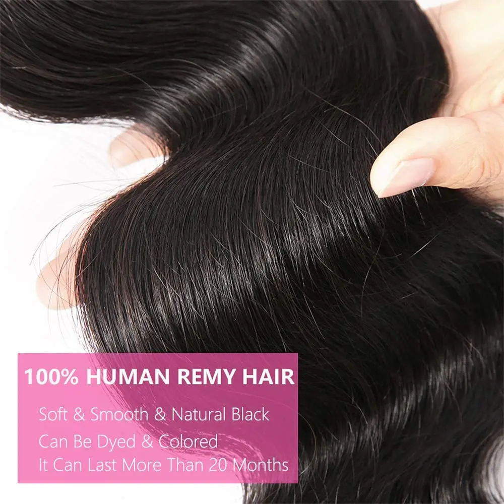 Body Wave Bundles Human Hair Bundle 100% Unprocessed 30 32 Inch Virgin 1 3 4 Bundle Brazilian Nature Body Weave Hair Extensions