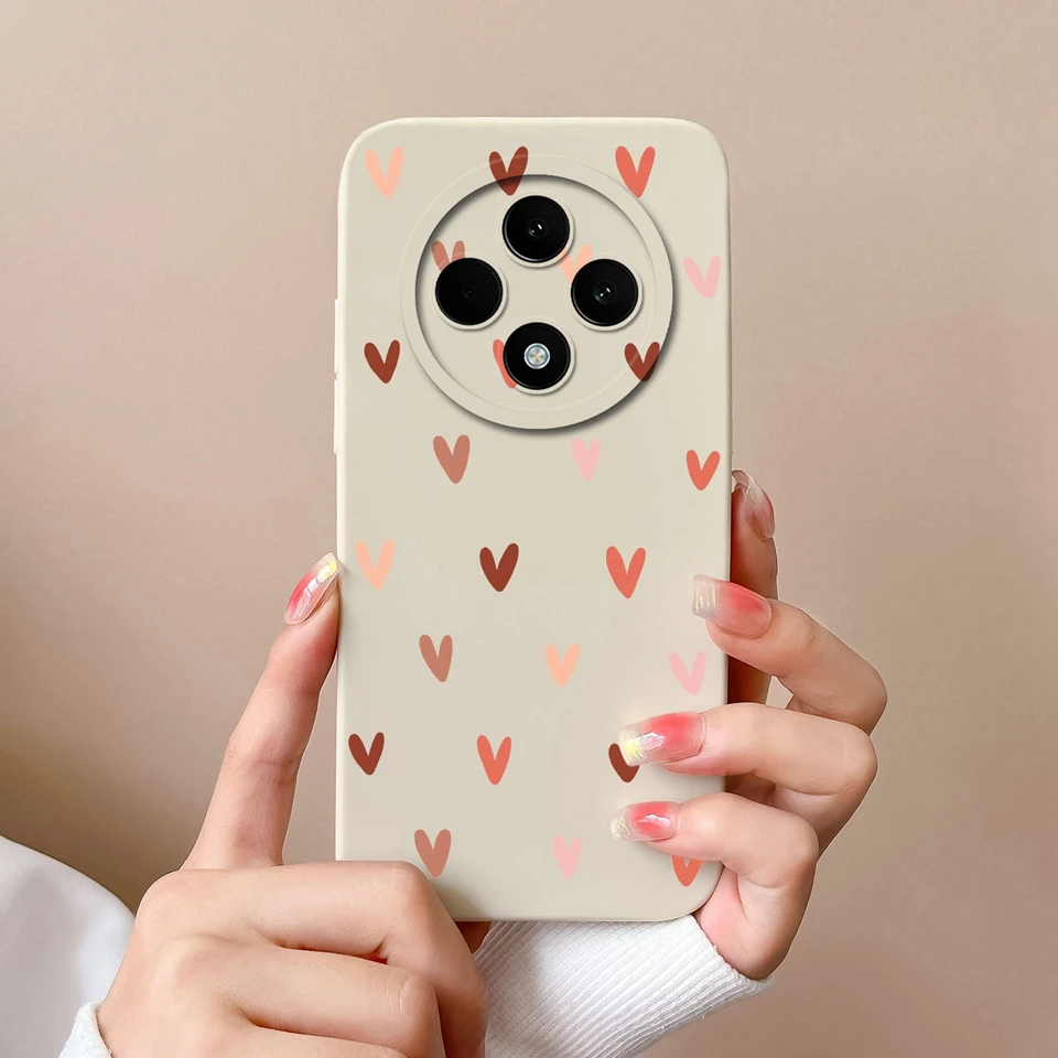 Colorful Love Heart Liquid Shockproof Antifouling Soft Shell Case