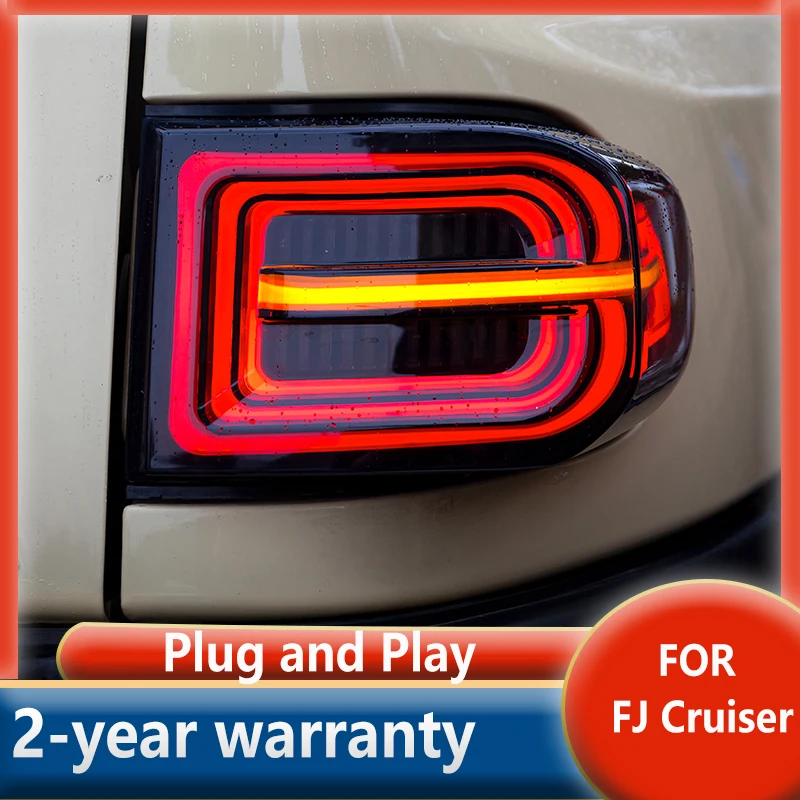 

Задний фонарь для Toyota FJ Cruiser, задний фонарь s 2007-2020, светодиодный задний фсветильник DRL, задний поворотный сигнал, задний тормоз