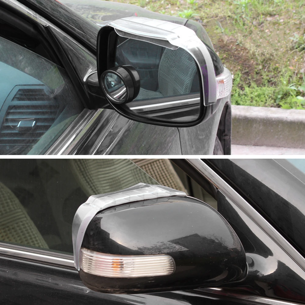 Couverture arrière latérale de pluie de miroir, bouclier de vue de voiture,  visière avec protection convexe, protections de panneau, rétroviseurs