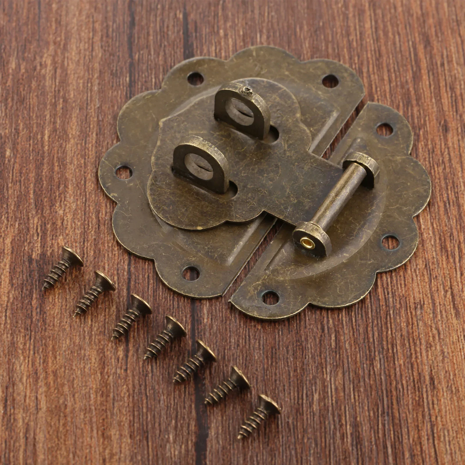58mm Wood Box Hasp Drawer Latches Lock Catch Antique Bronze for Jewelry Box Suitcase Buckle Clip Clasp Furniture Hardware