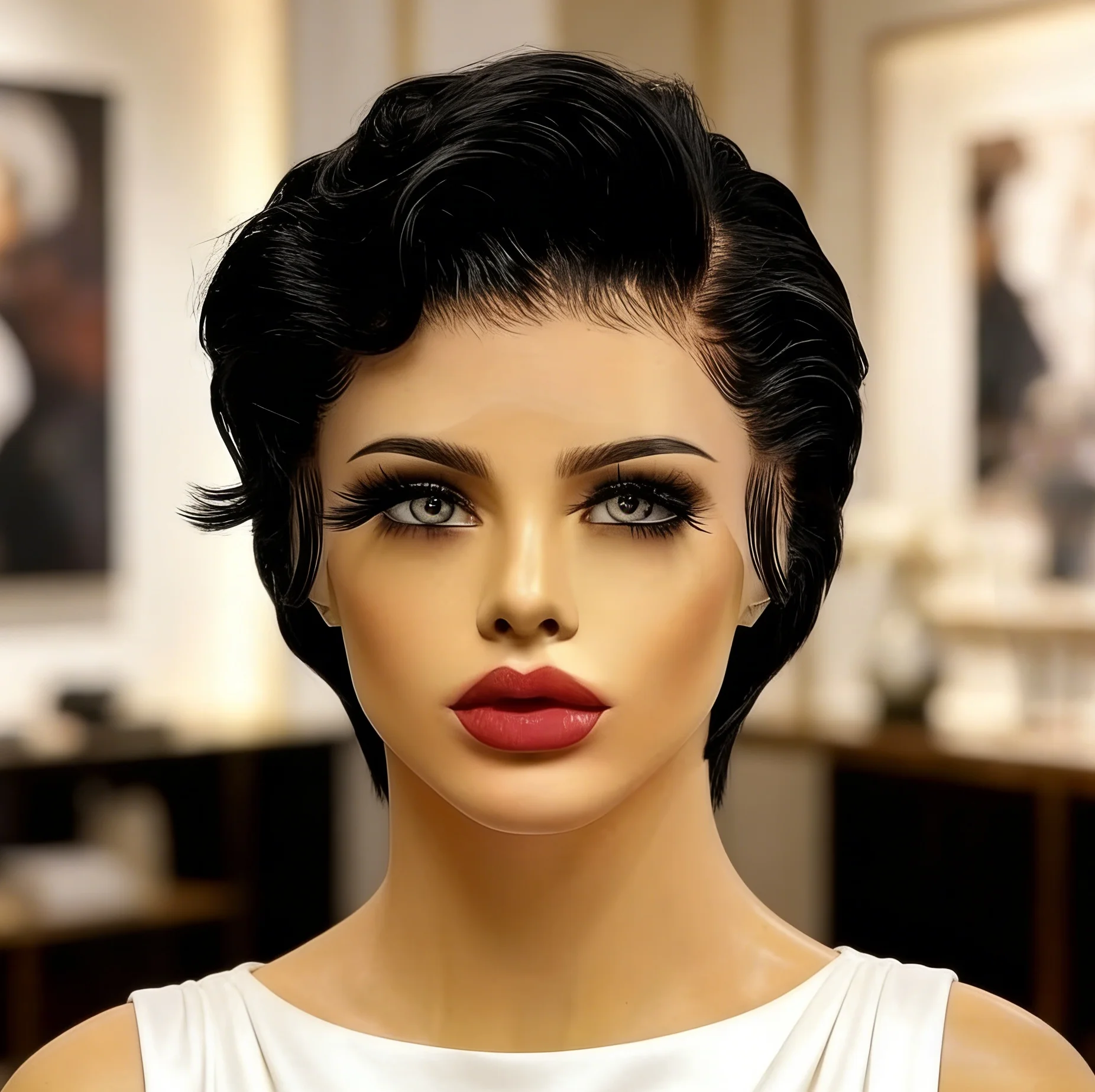Body Wave 13x4 Lace Front Wig for Women Human Hair Short Pixie Cut Wig Pre Plucked 180% Density 4