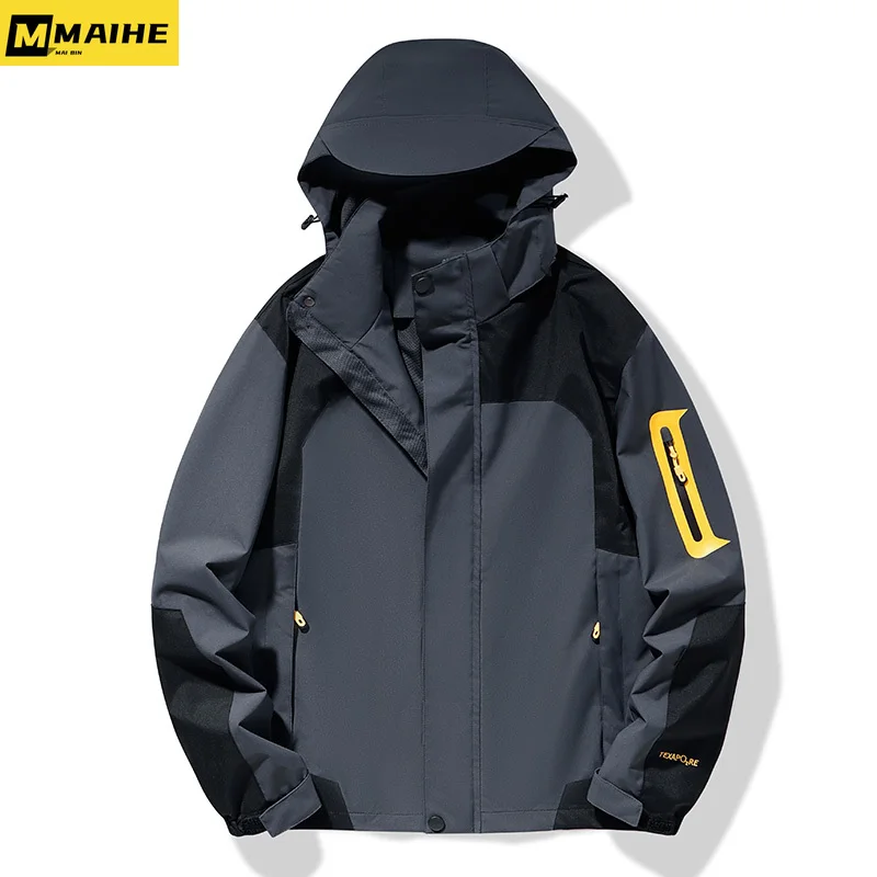 

Пальто Techwear для улицы, мужские и женские повседневные спортивные ветрозащитные и водонепроницаемые куртки для бега, Осенний Тренч с капюшоном для кемпинга