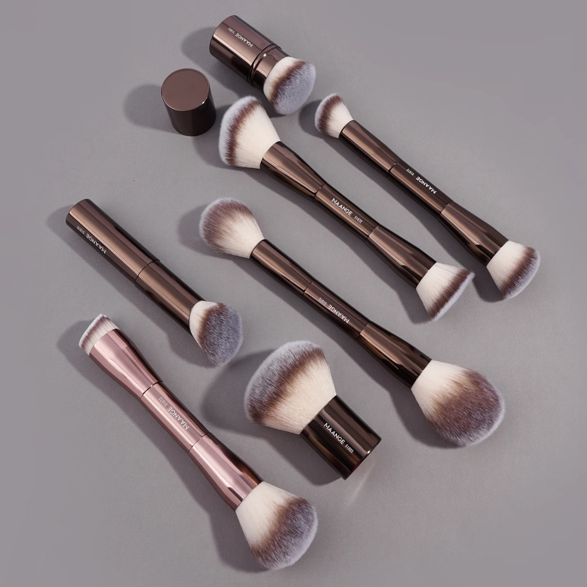 Dual-Head Soft Fiber Makeup Brush