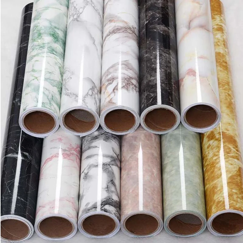 Marble Self-adhesive Wallpaper Special Waterproof and Oil-proof Wall Stickers Bathroom Bedroom Kitchen Cupboard Home Improvement