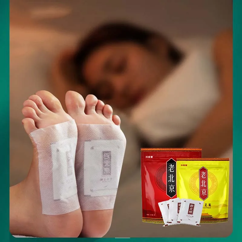60Pcs/bag Old Beijing Wormwood Foot Stickers Foot Mask Sole Paste Bamboo Vinegar Fever Old Ginger Paste Care Cleaning Tools multi function cleaning paste decontamination cream white shoes small beauty leather cleaner rub leather bag sofa shoes