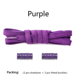 Vibrant No-Tie Elastic Shoelaces for Effortless Footwear (Purple)