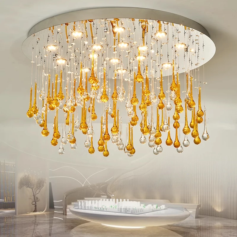 High-End Glass Drops For Luxurious Apartment Design