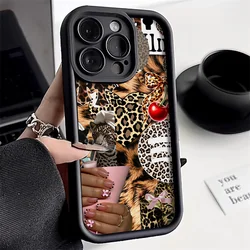 Adorable Floral and Cartoon Frog Strawberry Phone Case Cover - iPhone 15 (Black DN88)