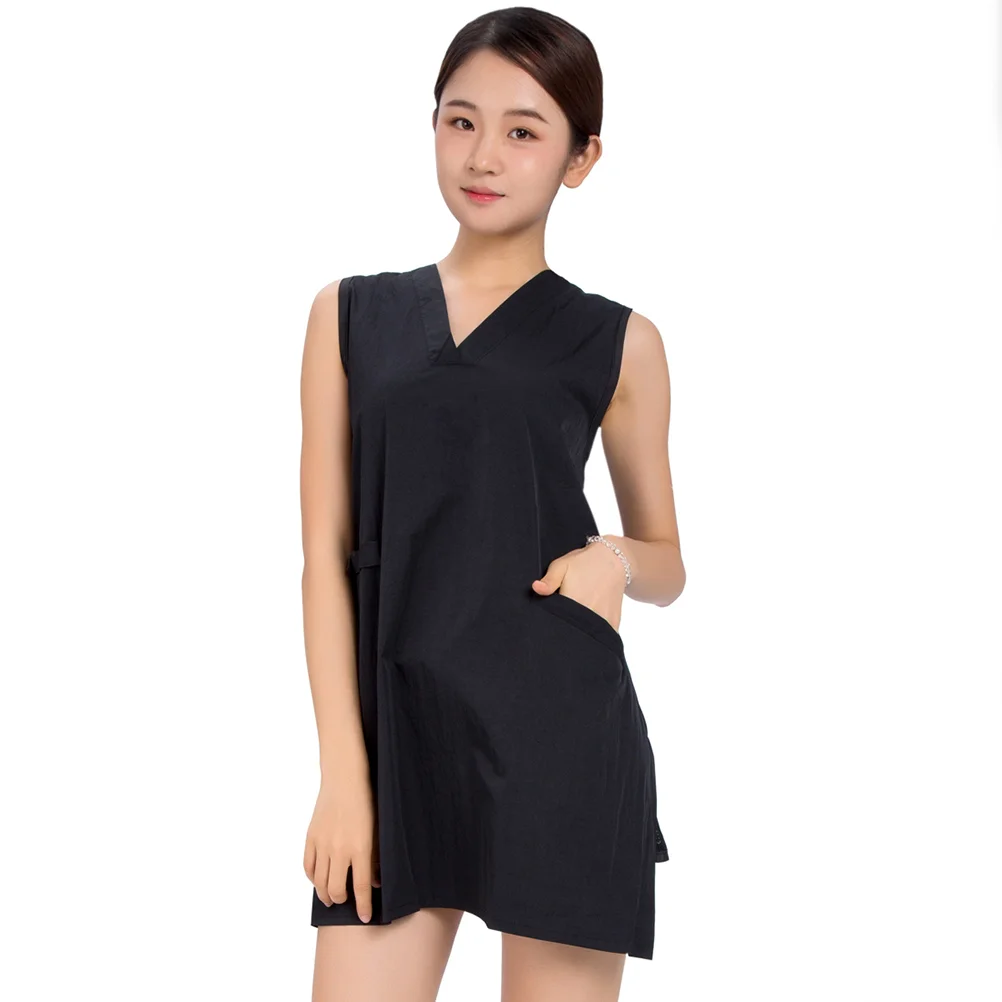 Fashion Sleeveless V Neck Apron for Hairdresser and Salon Shop Durable and Convenient Kitchen Cooking Apron