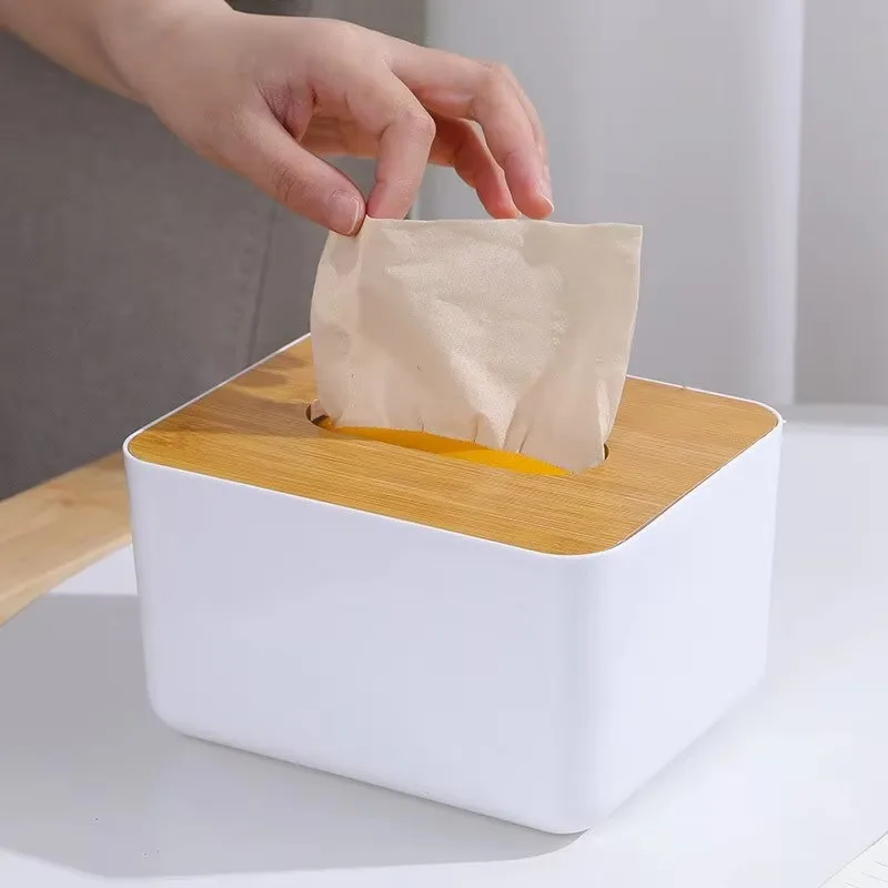 Japanese Minimalist Wooden Cover Desktop, Home Tissue Box, Storage, Paper Drawer, Car Gift