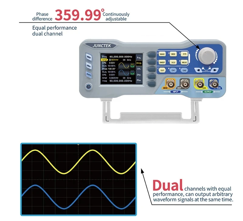 JDS8060 JDS80800 Function Arbitrary Waveform Generator, Signal Source 275MS/s 14