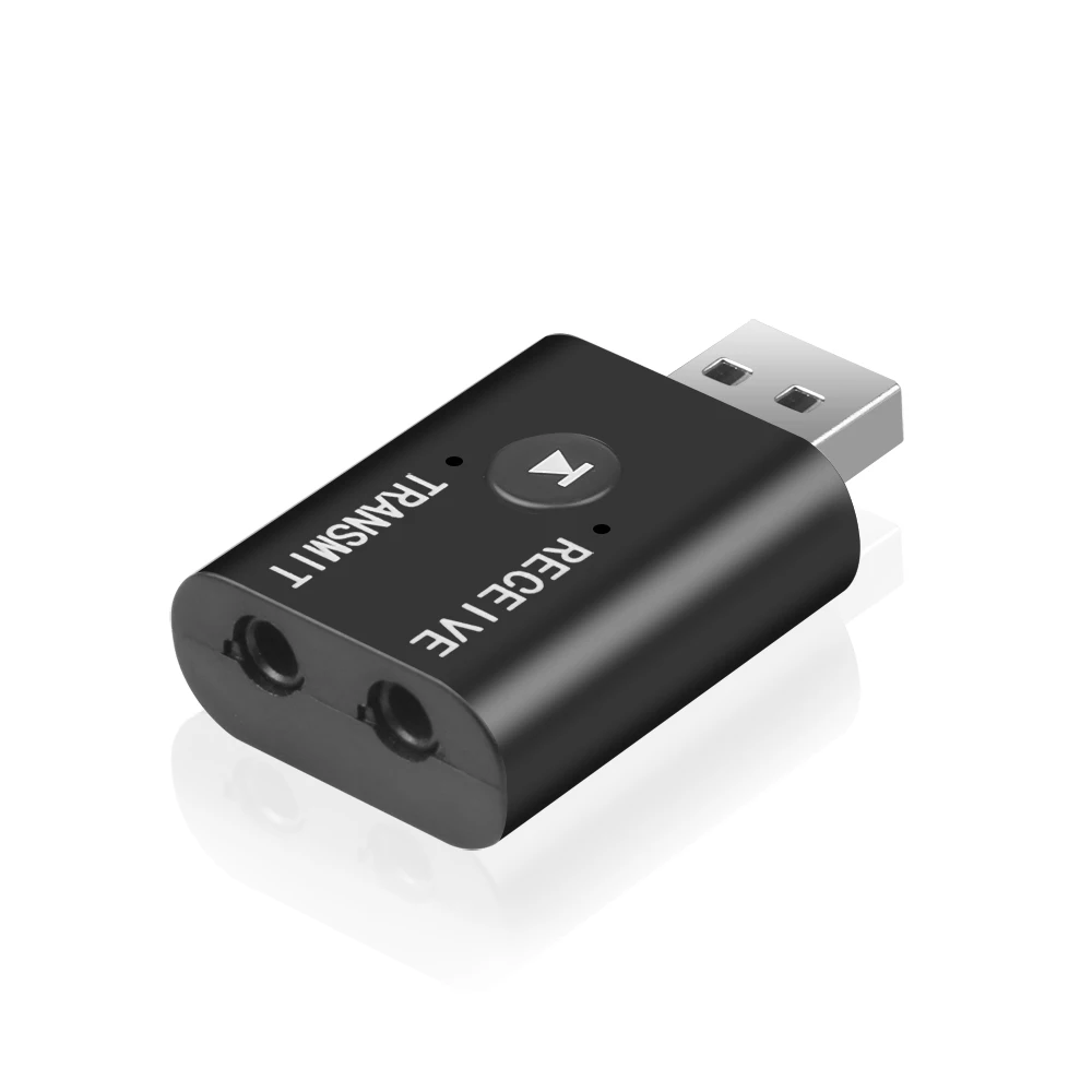 Transmisor Bluetooth 5.0 Receptor Adaptador de audio inalámbrico 2 en 1  para TV PC Altavoz de coche con entrada AUX de 3,5 mm Inevent DZ7410-00B