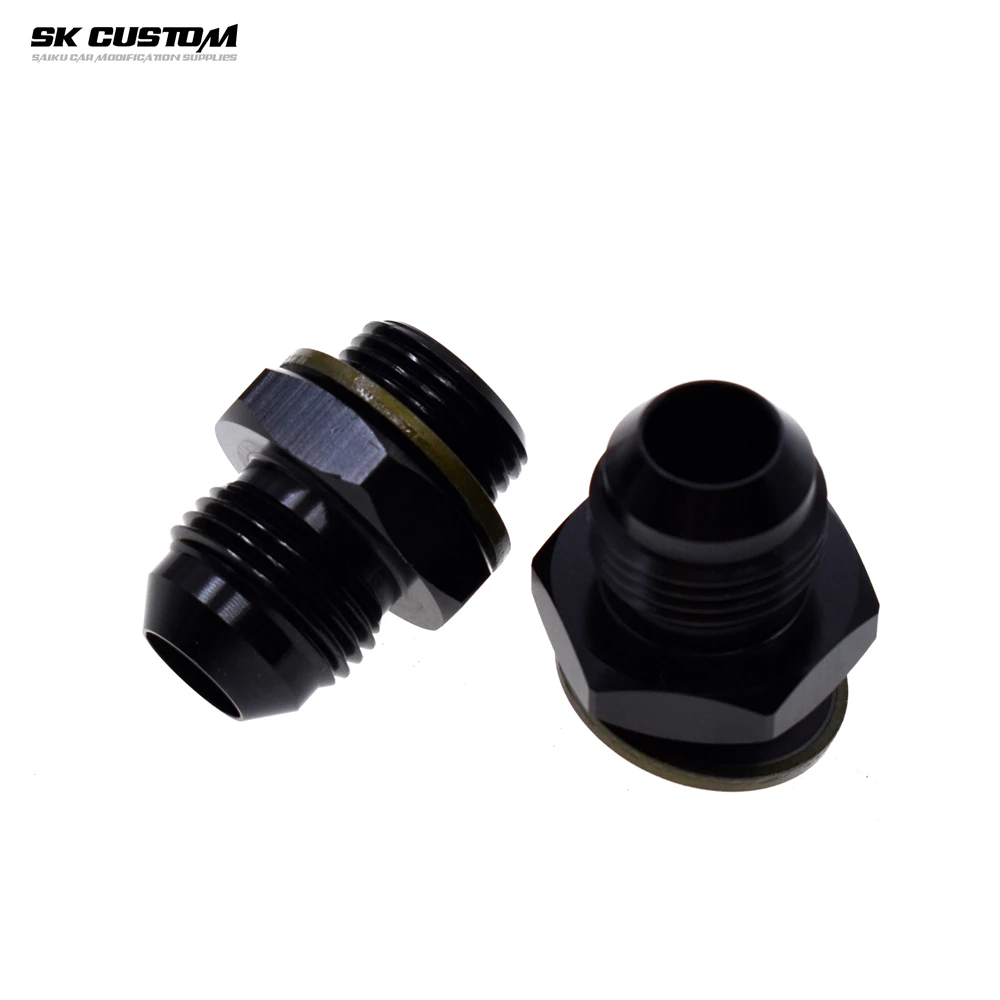 SK Universal Oil Pipe Connector for Car Modification, Hose End Fitting Aluminum Alloy Adapter M18 M20 AN8 AN10 Auto Parts