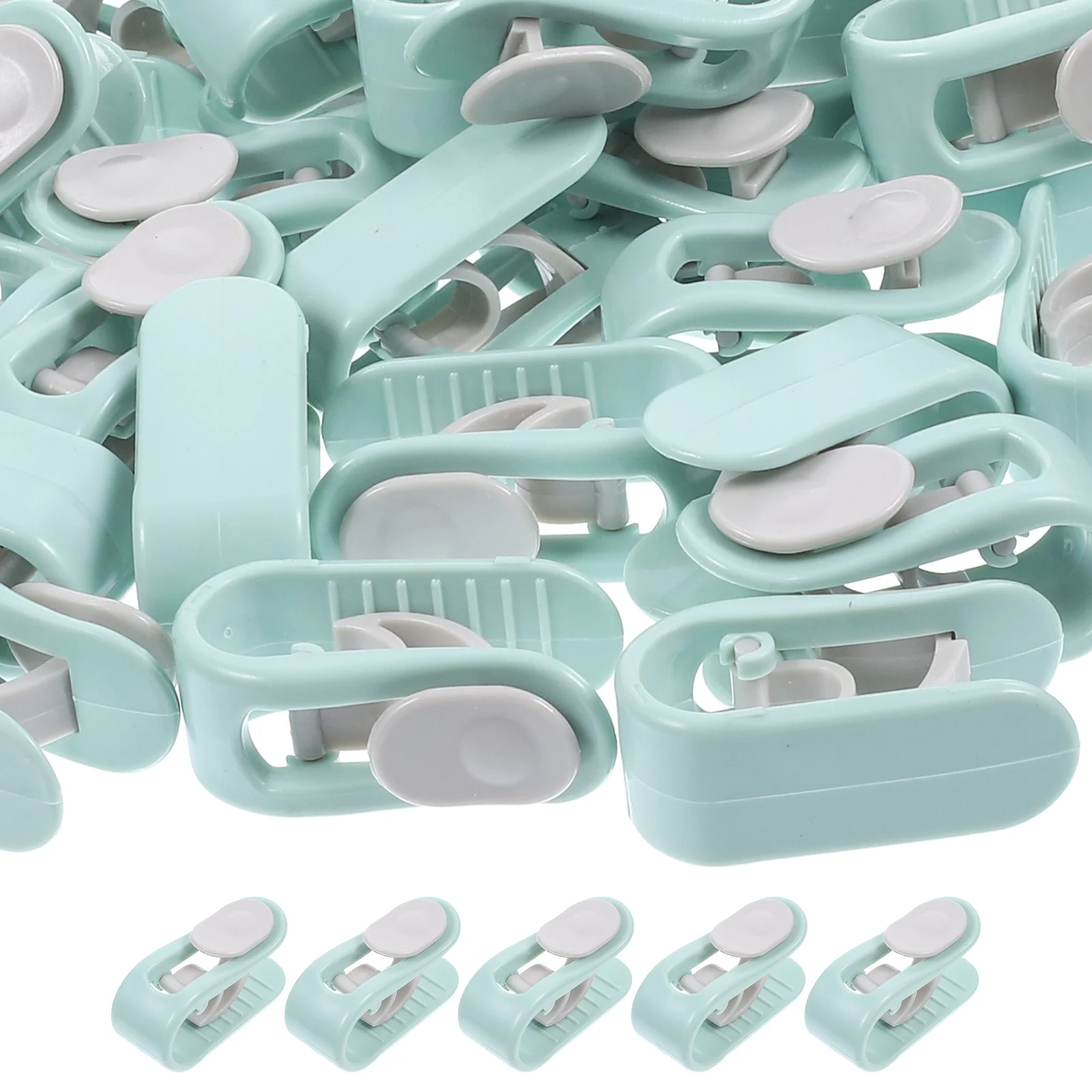 

50 Pcs Curtain Bracket Quilt Clip Ins Cover Fixator Non-slip Fastener Holders for Drapes